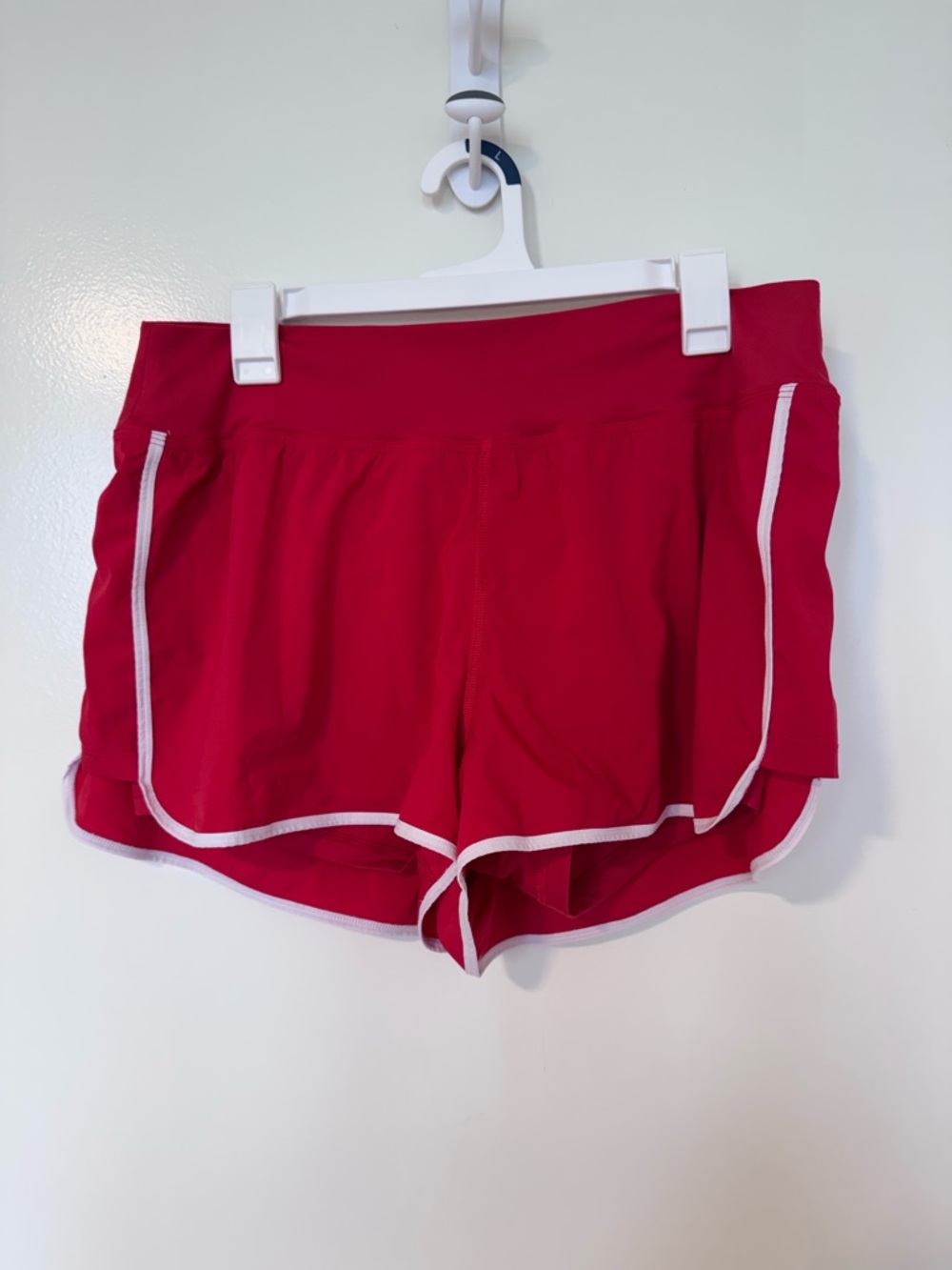 Gully Hicks Women's Athletic Shorts - Bright Red w/ White Trim